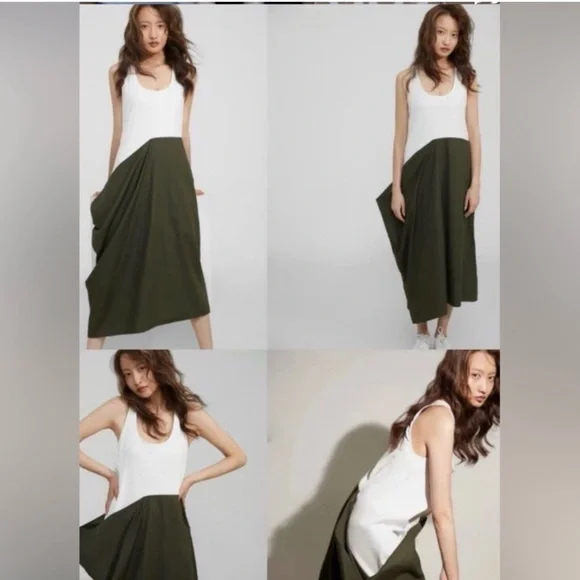 Zara COMBINATION POPLIN DRESS - Picture 2 of 9